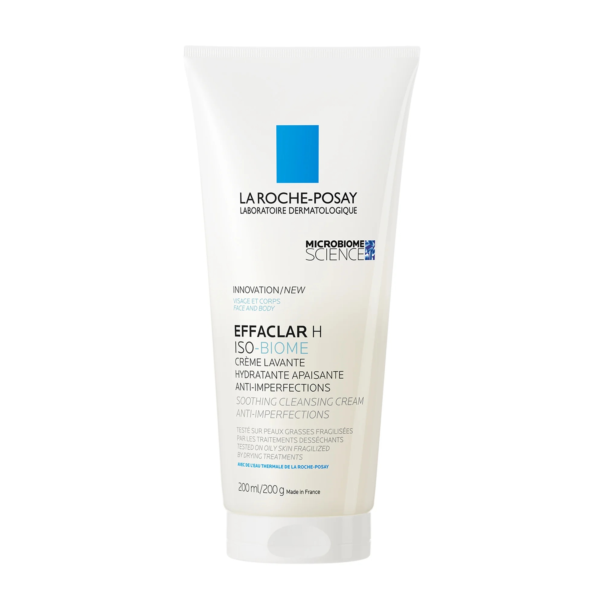 LA ROCHE POSAY La Roche Posay Effaclar H Iso Biome Crème Nettoyante 200 ml Nettoyant visage pour peaux grasses à tendance acnéique