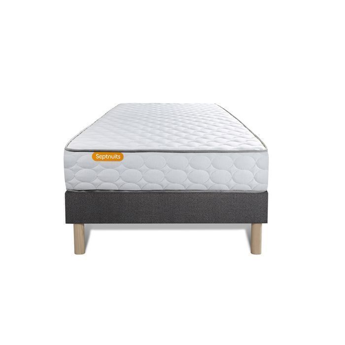 Colchón de espuma viscoelástica y base de cama de 90x190 cm.