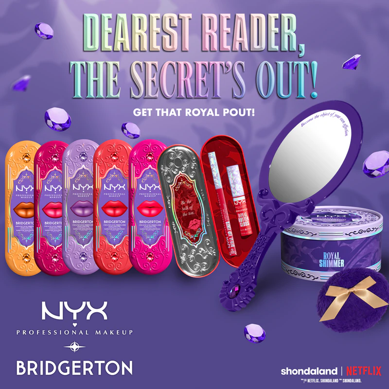 NYX Professional Makeup Bridgerton Royal Treasures zestaw do ust