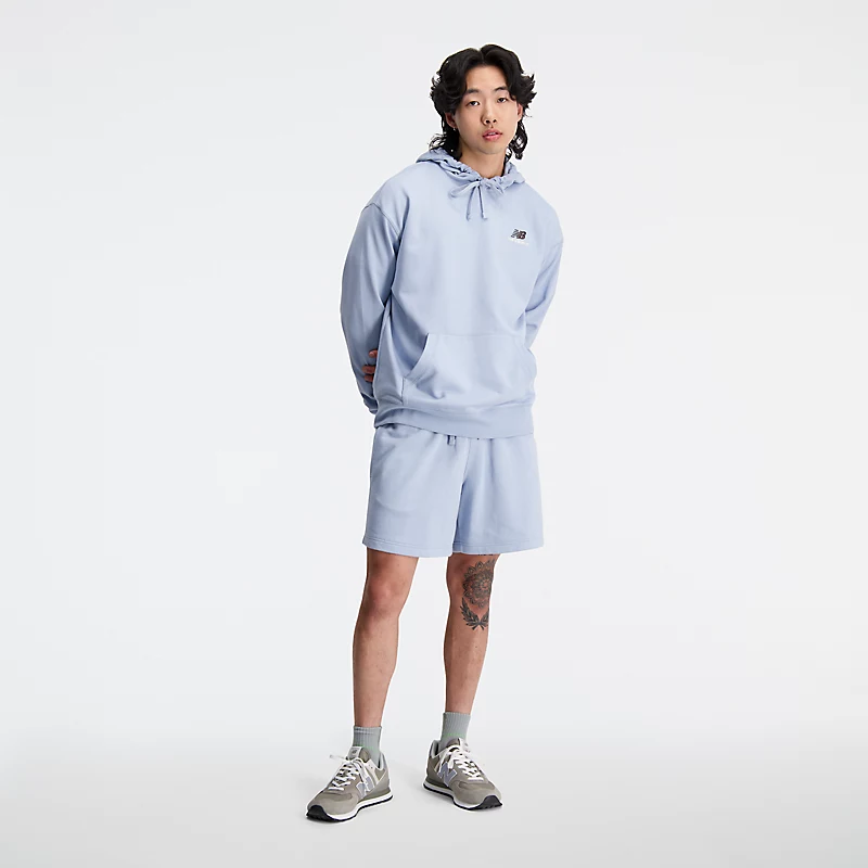Bluzy z kapturem z dzianiny frotte unisex unisex - jasnoszary arktyczny