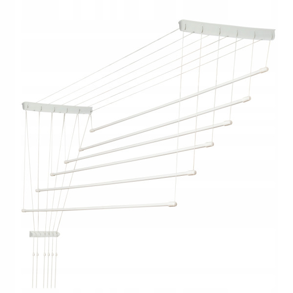 KADAX Suszarka Sufitowa 6 prętów, 170 cm, biała