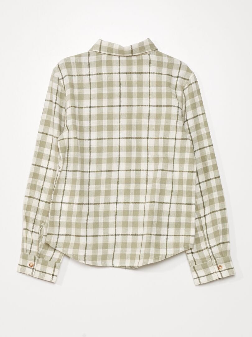 Camisa de flanela xadrez - VERDE