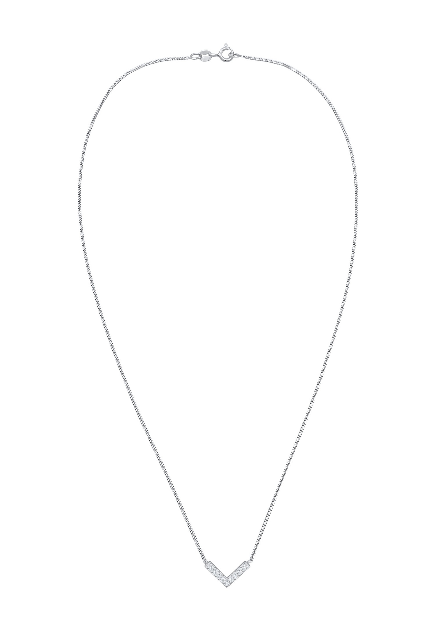 Elli Femmes Forme de V Étincelant Élégant avec Cristaux de Zirconium en argent sterling 925