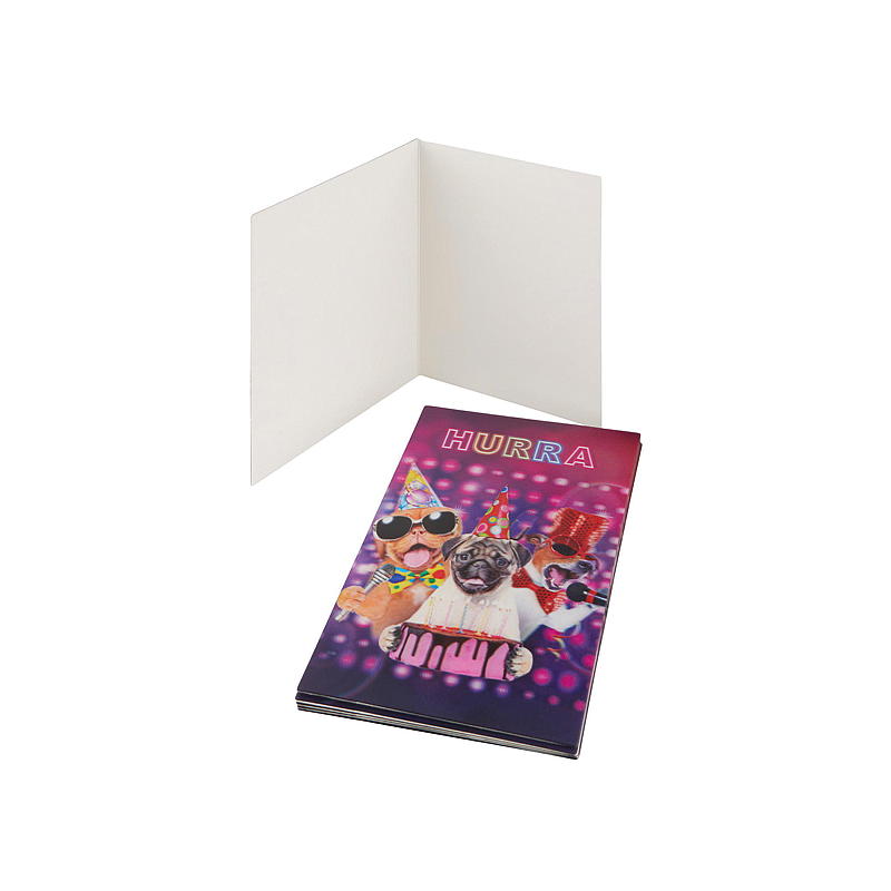 Kort 3D-hurra, hunder