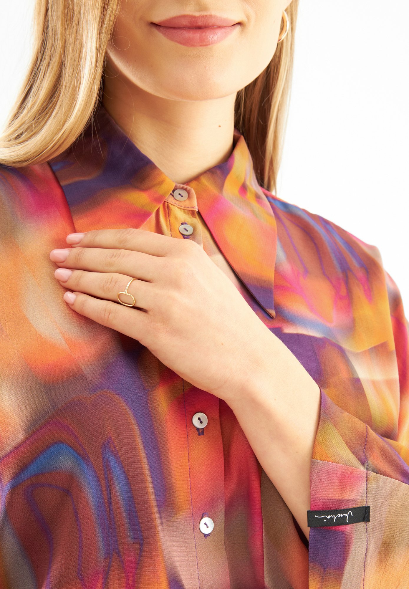 Jascha Stockholm PRINTED AIR - Bluse mit Knopfleiste - Sonnenaufgang