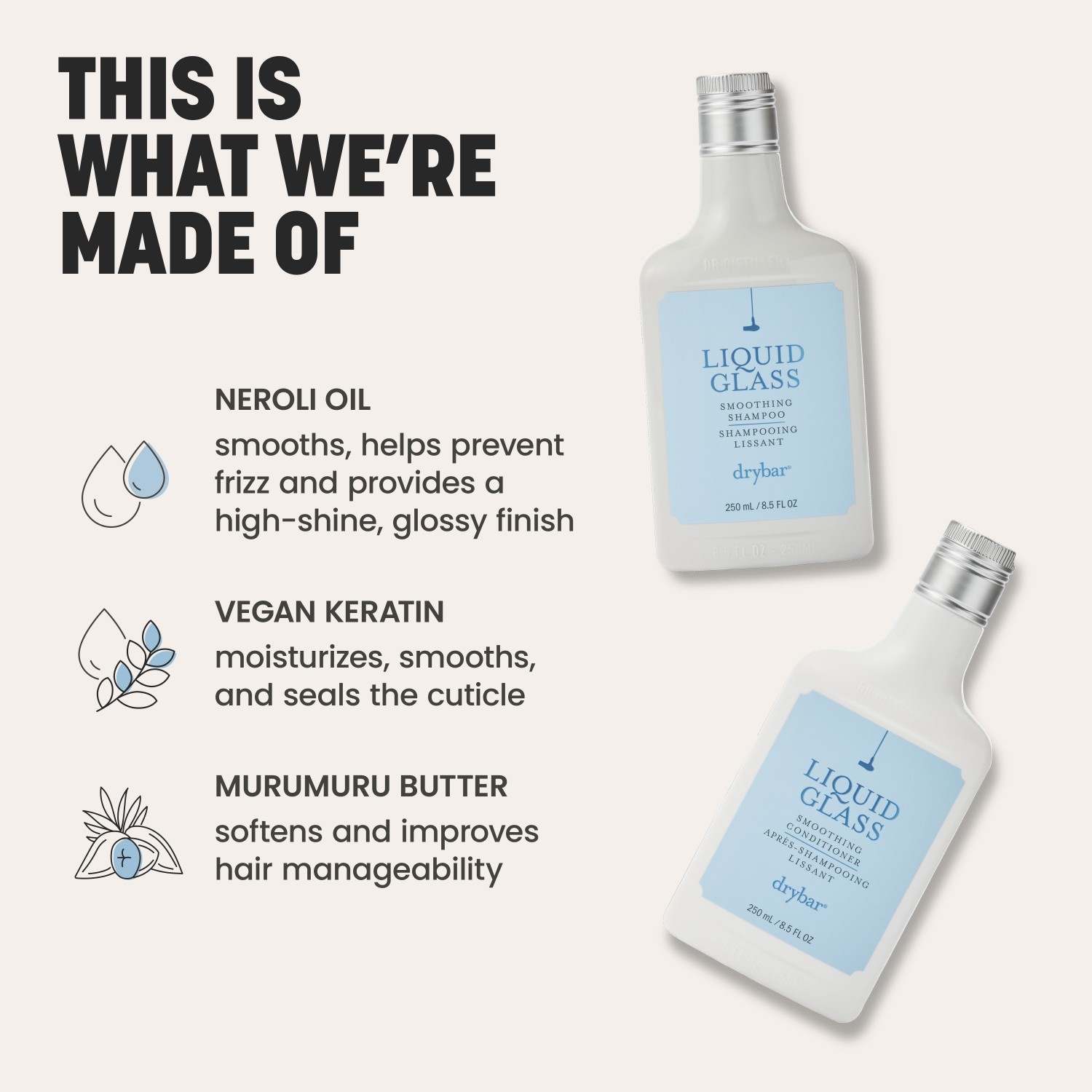 drybar tekući šampon u staklenoj posudi - 250 ml