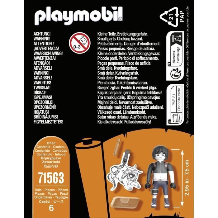 PLAYMOBIL 71563 Figurine Sai, Naruto Shippuden, Dès 5 ans