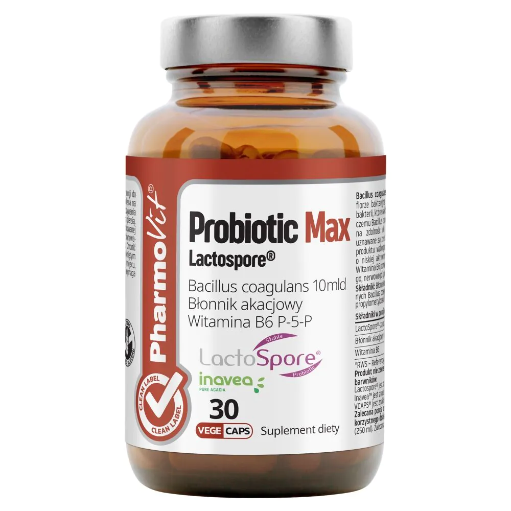 PharmoVit Clean Label Probiotic Max Lactospore Kapsułki