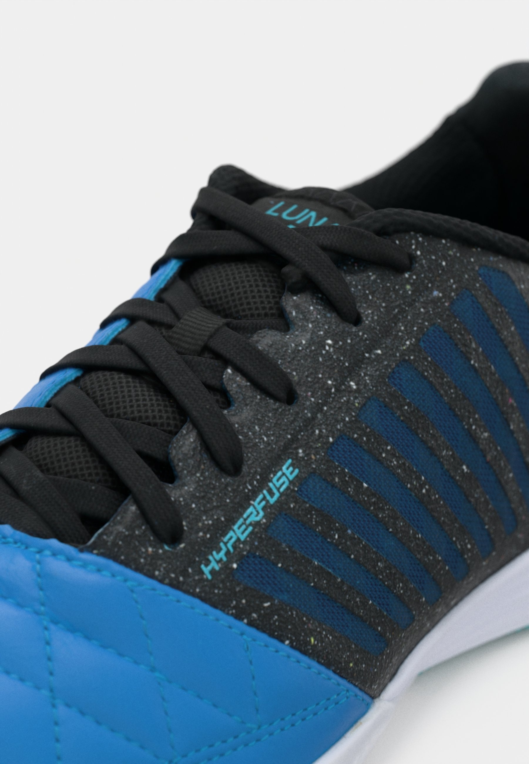 Chaussures de football en salle Nike Performance LUNAR GATO - argent métallisé/noir/bleu Neptune