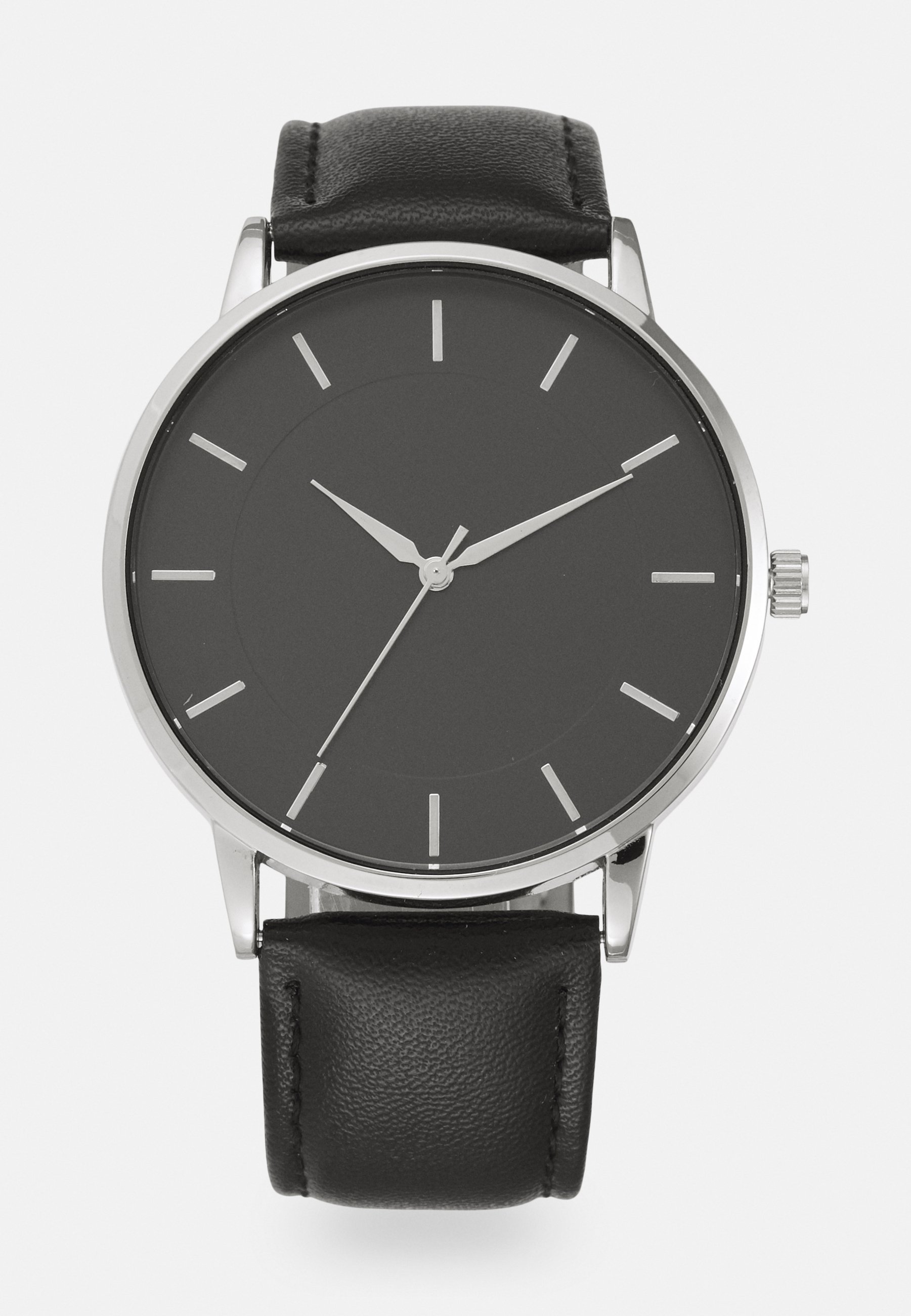 Pier One UNISEX - Rannekello - musta/hopea