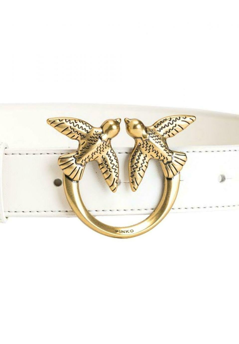 Pinko LOVE BERRY BELT - Pasek - bianco