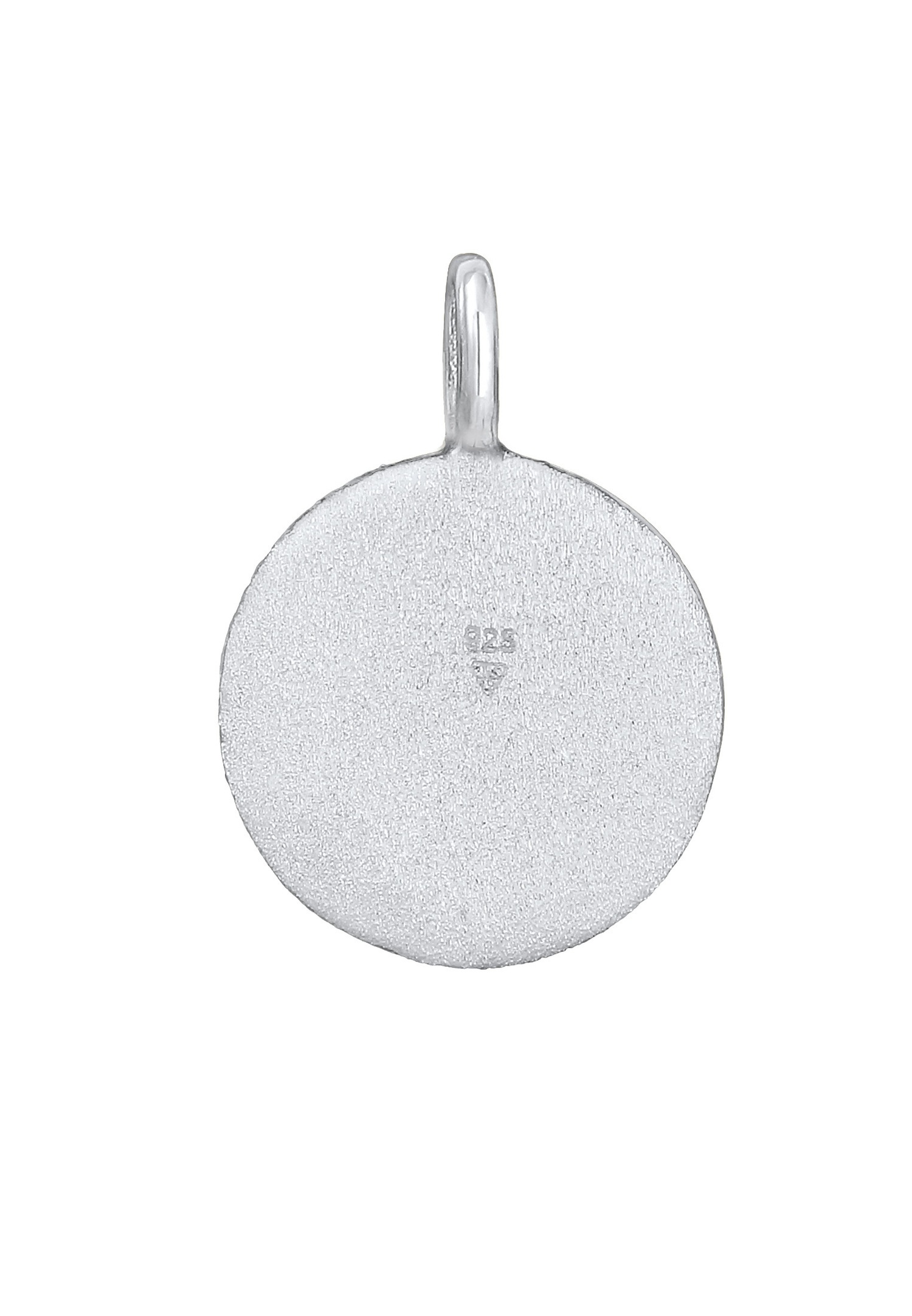 Elli Femmes Charm plaquette organique martelée tendance blogueurs en argent sterling 925
