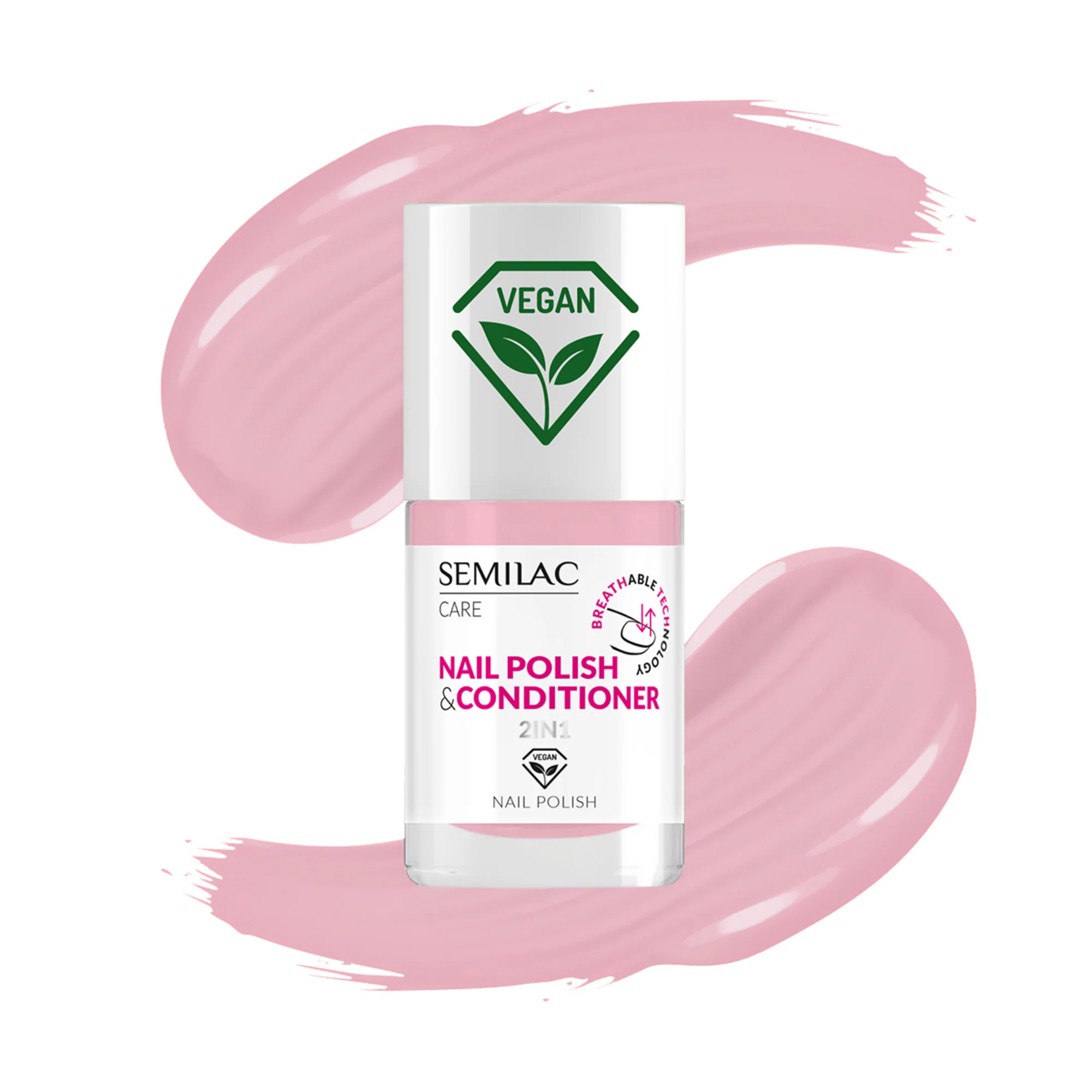 Nail Polish BREATHable TECHnology Nail Polish & Conditioner 2in1 - Smalto