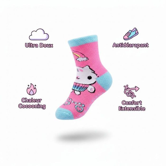 Calcetines antideslizantes para niños de GABBY'S DOLLHOUSE (paquete de 4) 2047X4ABS