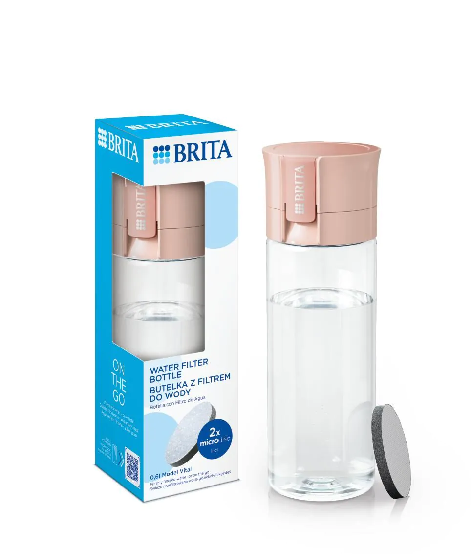 Brita Vital Pastelowa Brzoskwinia - Butelka z filtrem 1 szt.