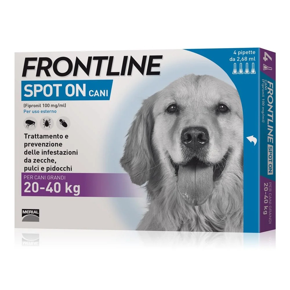 FRONTLINE Frontline Spot-On para cães 4 pipetas 2040 kg