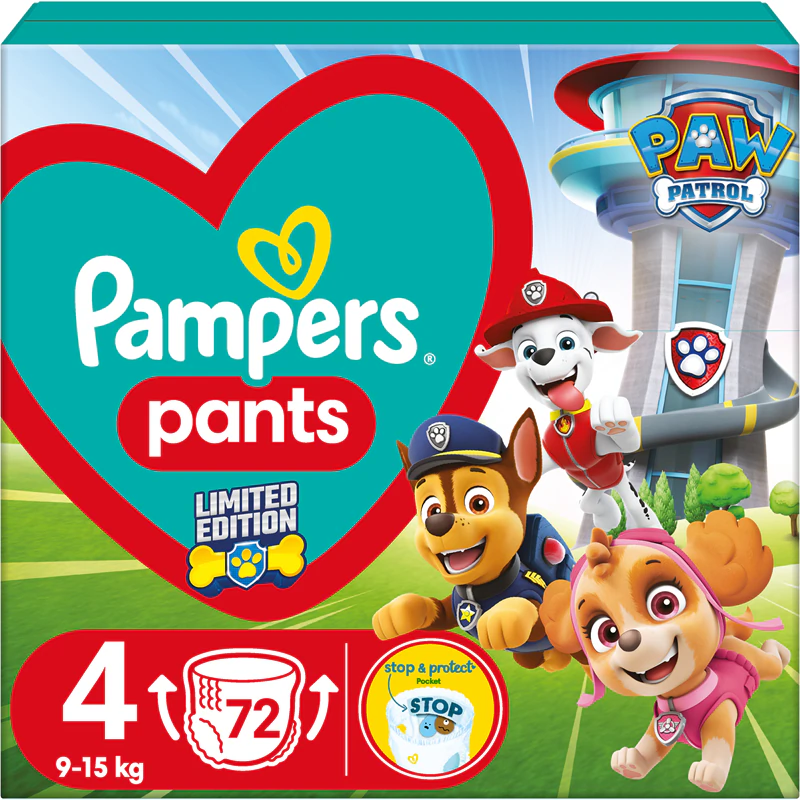 Fraldas descartáveis Pampers Pants Paw Patrol tamanho 4
