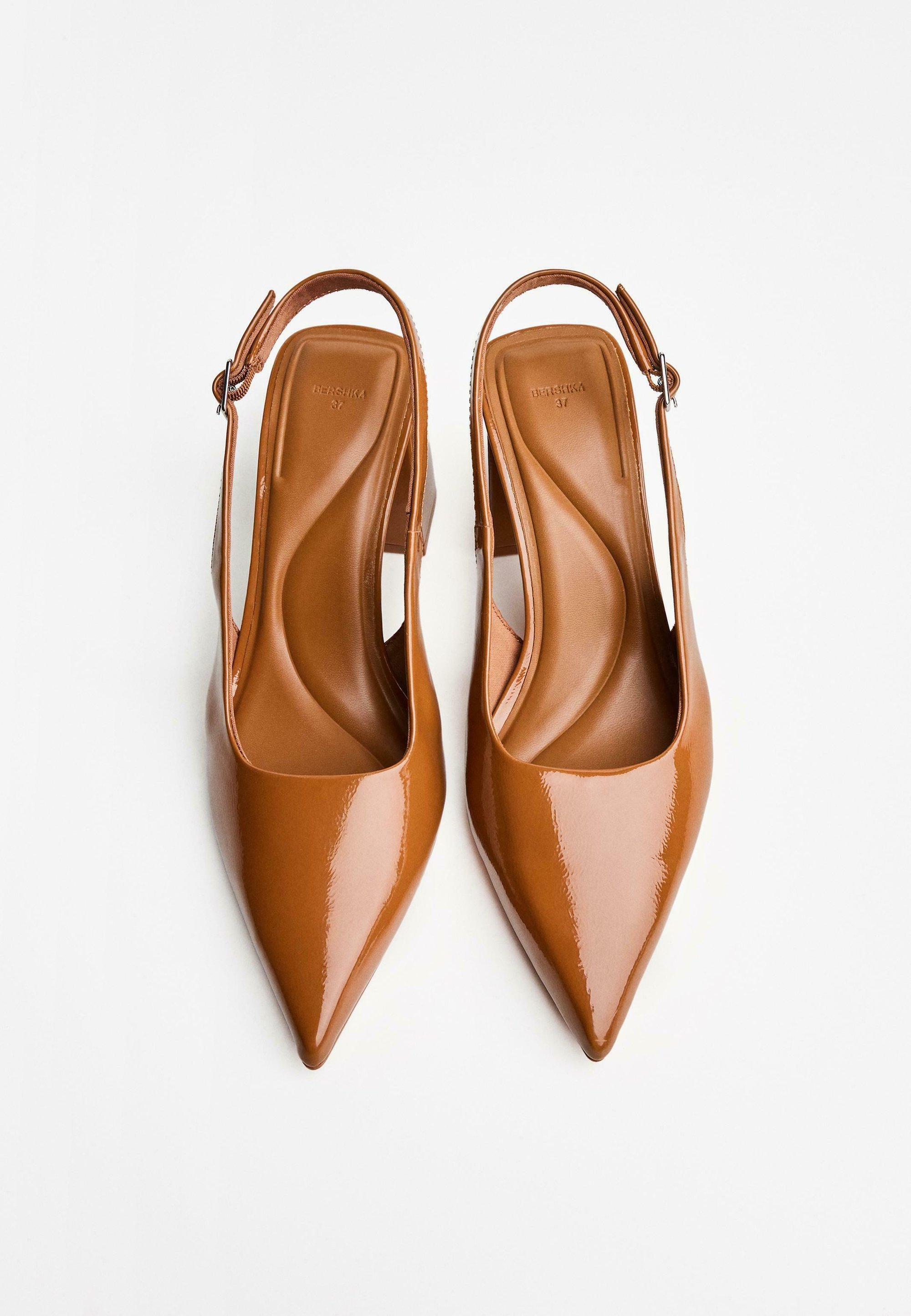 Bershka BLOCK HEEL - Tacco alto - arancione screziato