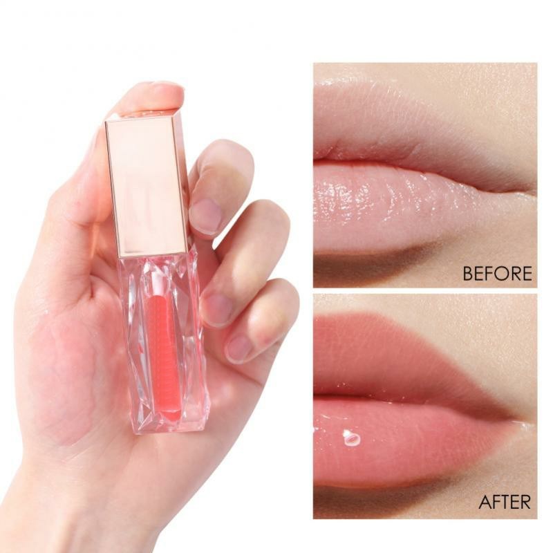 Brillo labial hidratante y voluminizador de larga duración, base de brillo labial transparente, brillo acuoso, tinte labial brillante, maquillaje de labios resistente al agua TSLM1