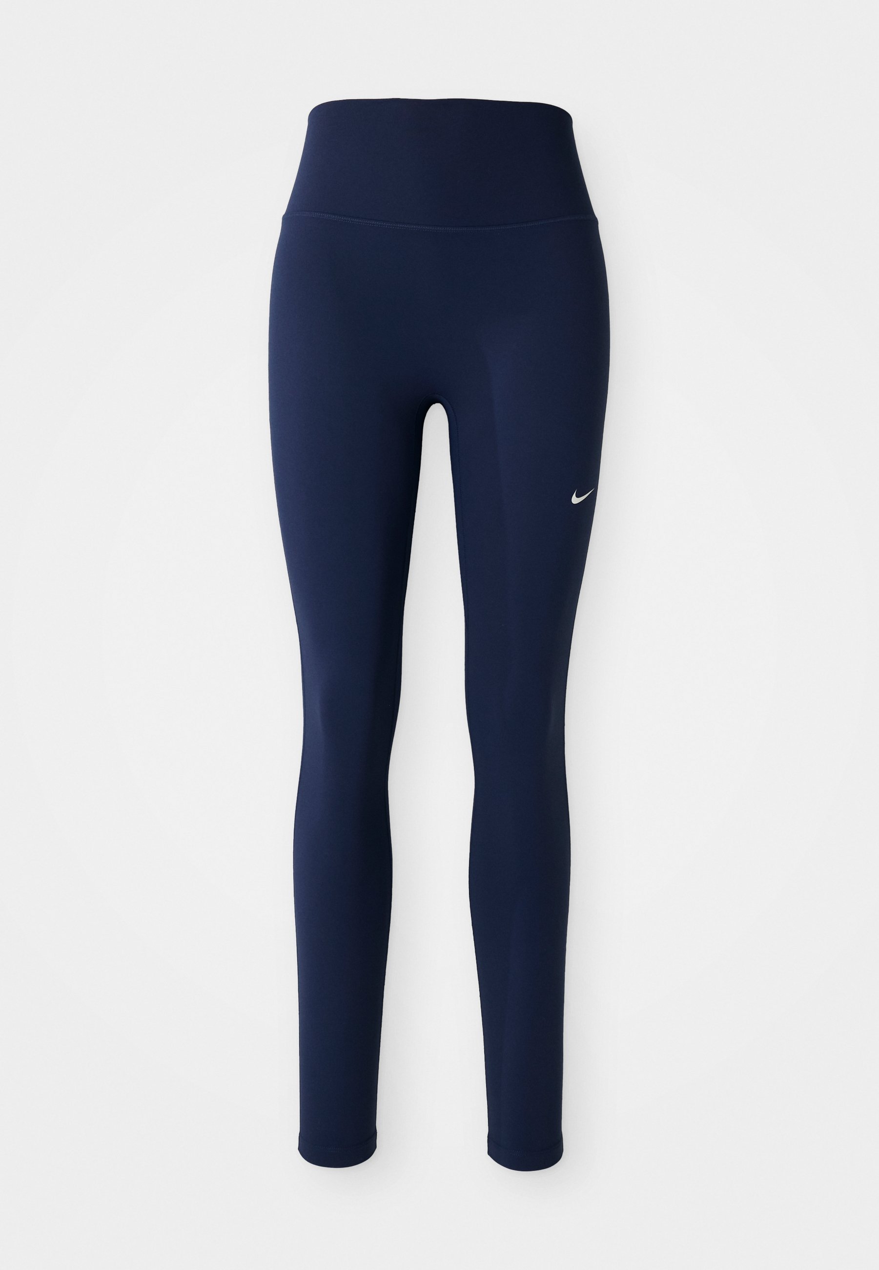 Nike Performance ONE SEAMLESS FRONT - Leggings - middernachtblauw/wit