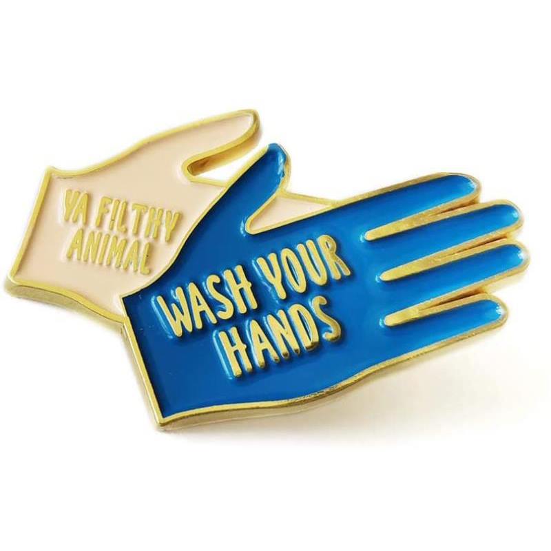 Funny Wash Your Hands Ya Filthy Animal Enamel Lapel Pin Badge - Charm Medical Pin Gifts for Nurse Her Best Friend