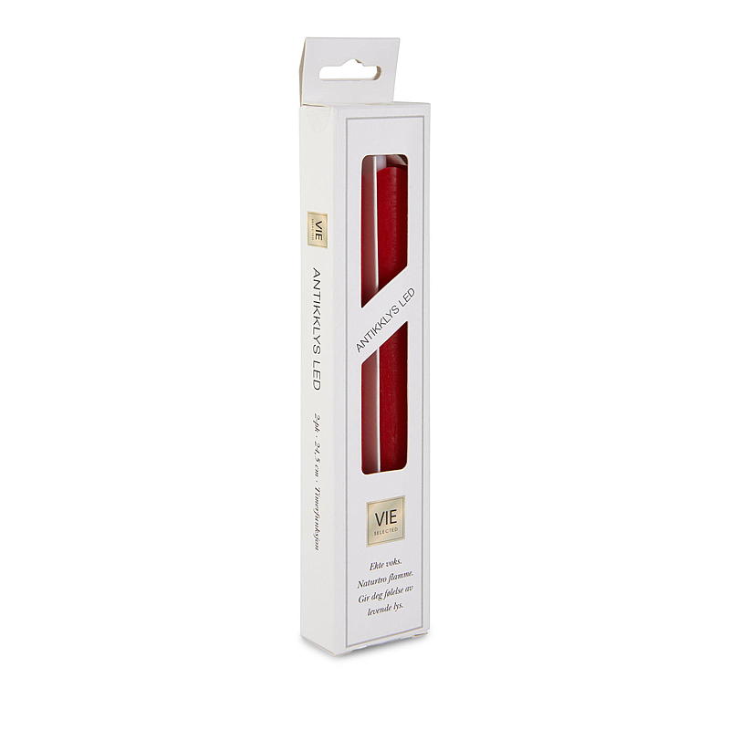 Vie Selected Crown-lys paquete de 2 temporizadores LED de 24 cm rojo