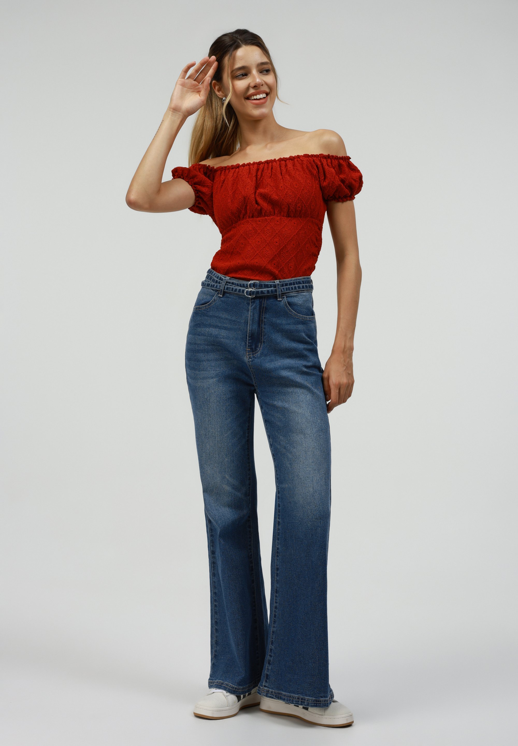 Even&Odd Tall Flared Jeans - middenblauwe wassing