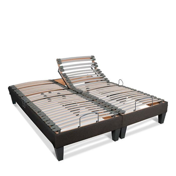 Juego de 2 bases de cama eléctricas Amiral con somieres de 2x90x200 cm.