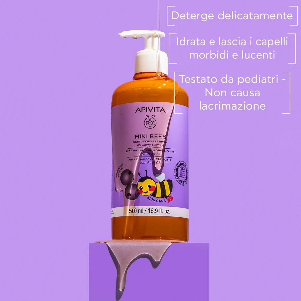 APIVITA Shampoing pour enfants Apivita Blub & Honey 500 ml Shampoing doux pour enfants