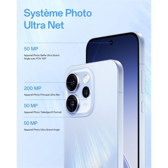Smartphone 5G - OPPO Reno15 Pro - 12Go RAM - 512Go - Brun Crépuscule - Appareil Photo Ultra-Clair 200MP - Vidéo 4K HDR - EU version