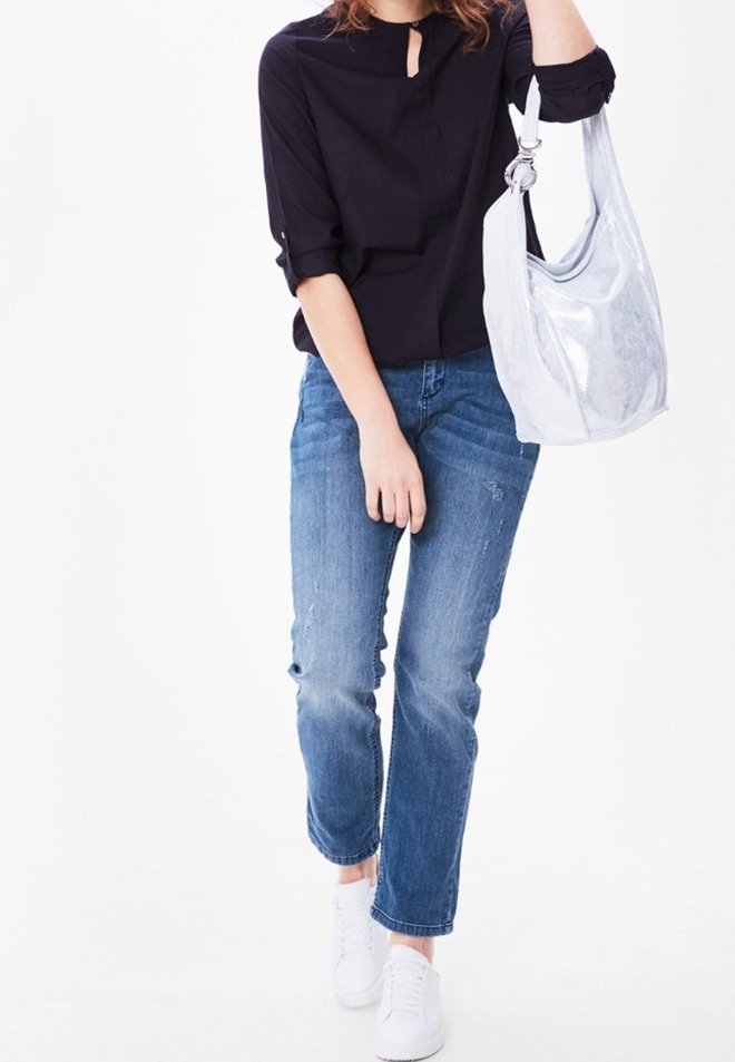 Jean Triangle coupe droite - denim bleu foncé