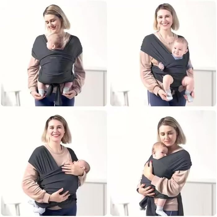 Portabebés tipo fular para recién nacidos y niños pequeños, portabebés unisex con anillas ajustables, ergonómico, cómodo y seguro.
