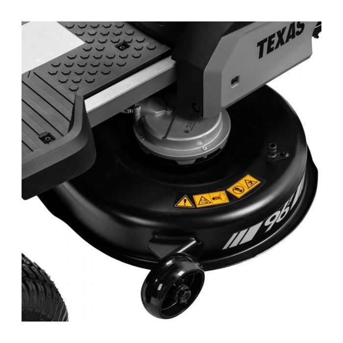 TEXAS Epsilon R9600Li Accu-aangedreven zitmaaier – 96 cm, 72V, tot 4000 m² De TEXAS Epsilon R9600Li is een grasmaaier