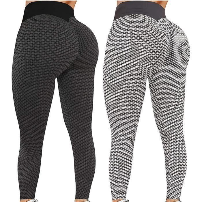Women's High-Waisted Anti-Cellulite Yoga Leggings - Brand - Model - Multicolor - Gray - Fitness - Breathable