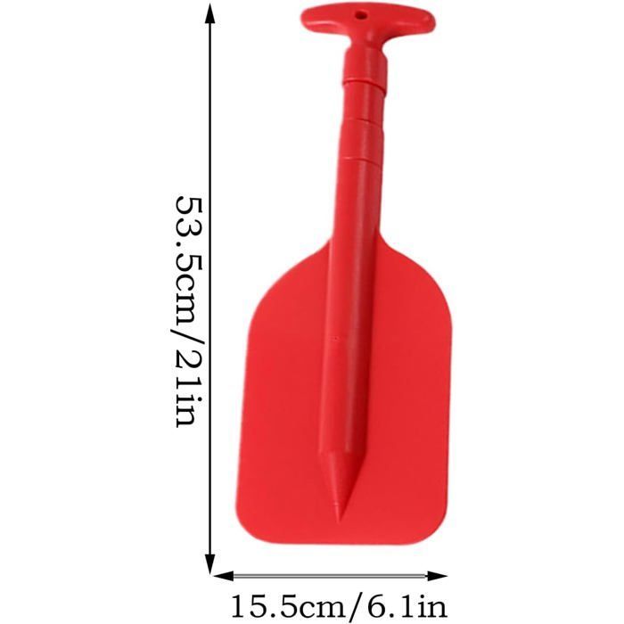 Telescopic paddle for teenagers, Adjustable canoe ramie for children, Water sports accessory with a handle, red