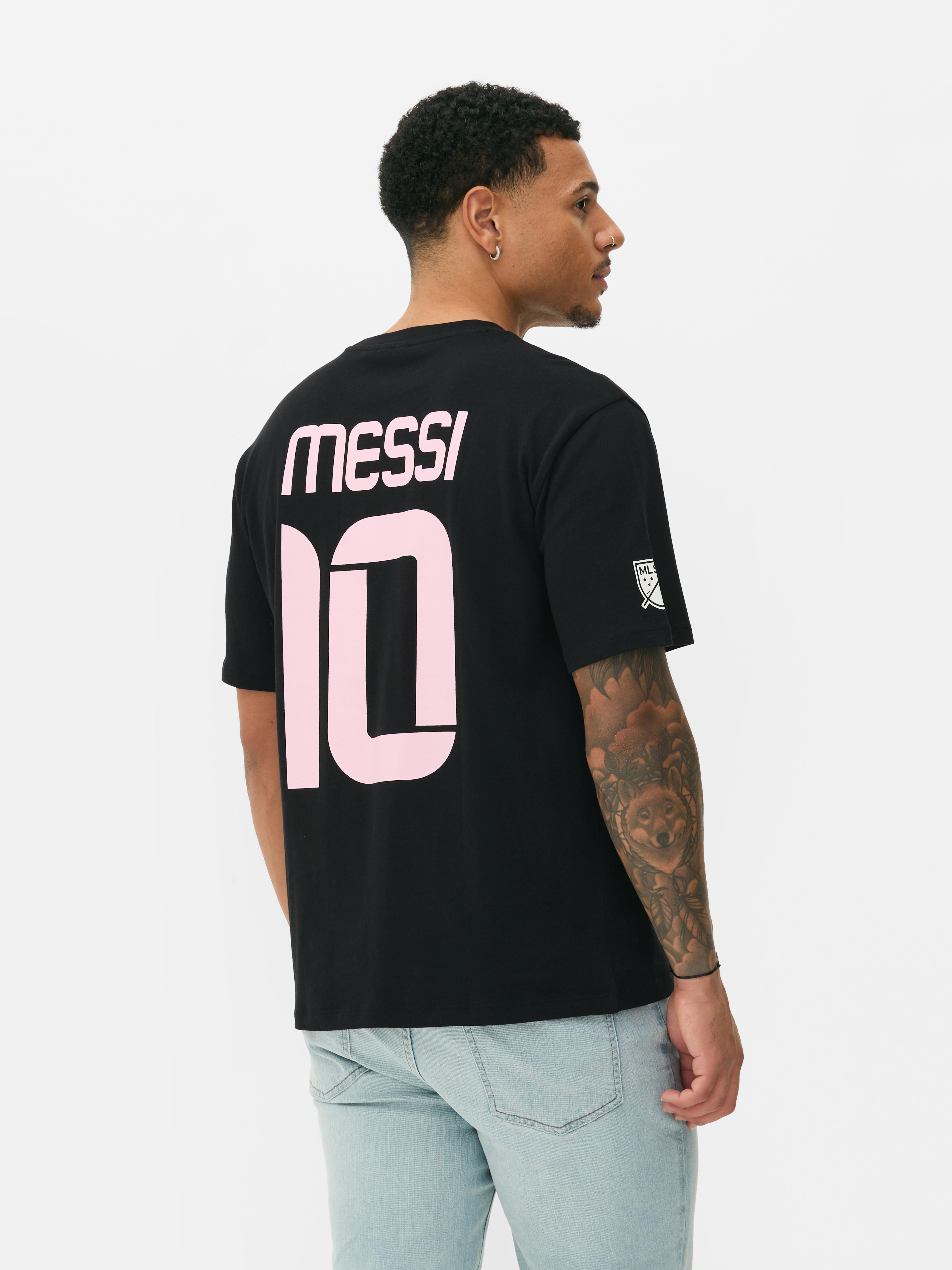 Inter Miami T-Shirt mit Stickerei. Kurzarm-T-Shirt mit gesticktem Inter Miami-Logo und Aufdruck auf der Rückseite.