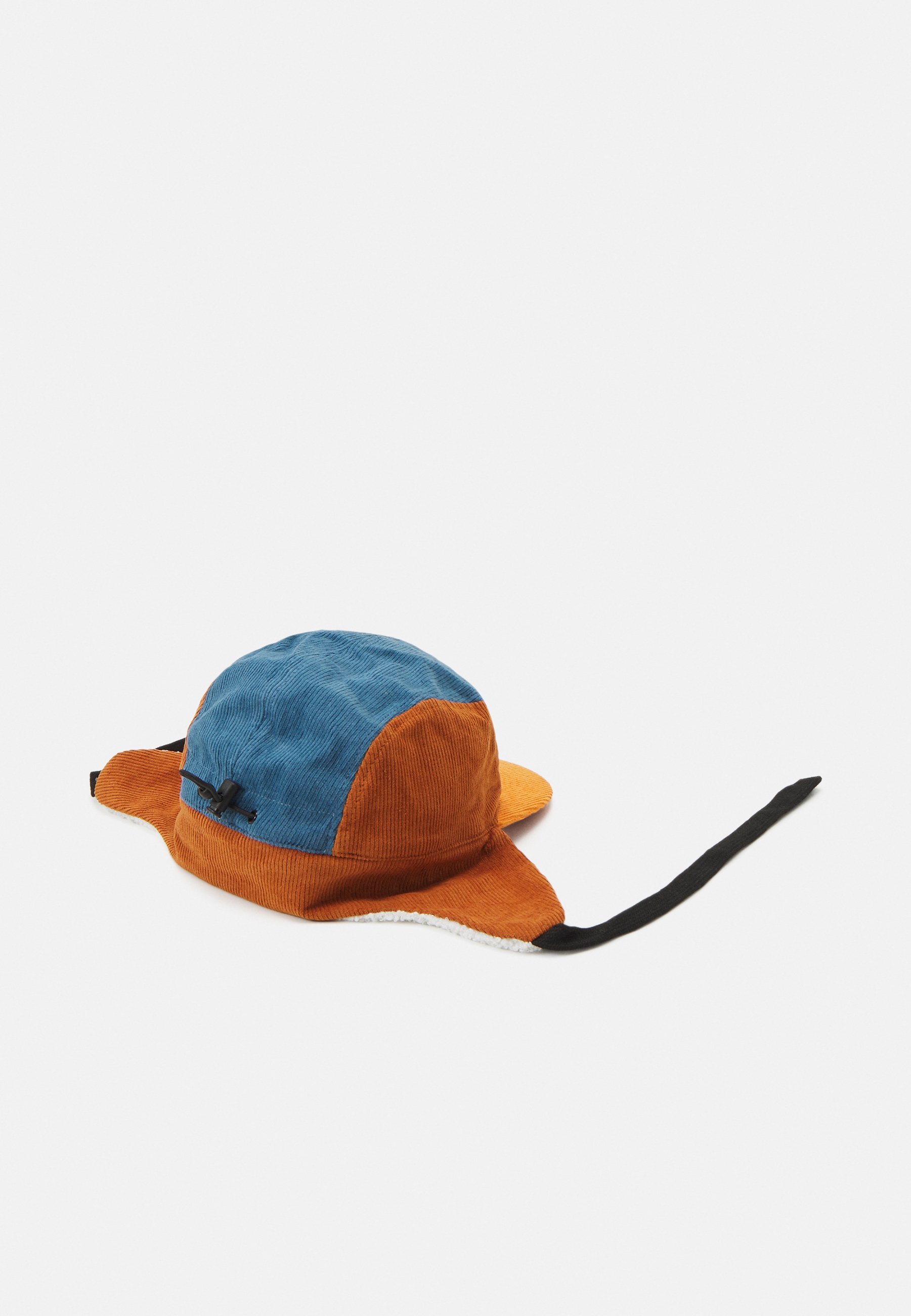 Cappello Lil'Boo con orecchie a pannello a blocchi, unisex - giallo/blu/marrone