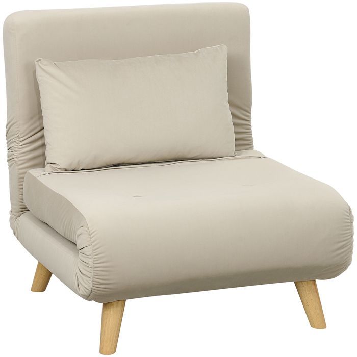 Sofá cama, sillón plegable con función de cama, cojines decorativos, sillón de relajación plegable con respaldo ajustable.