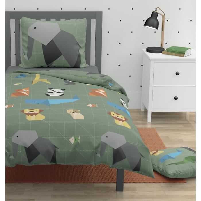 PARURE DE COUETTE 140x200 cm ENFANT + UN DRAP HOUSSE 100% COTON