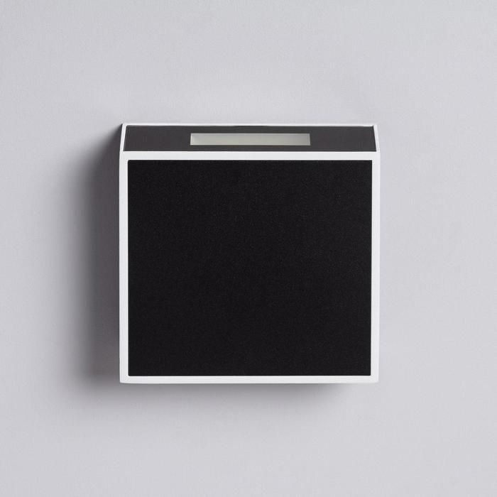 Roma 6W Schwarze Aluminium-LED-Außenwandleuchte, 3000K Warmweiß