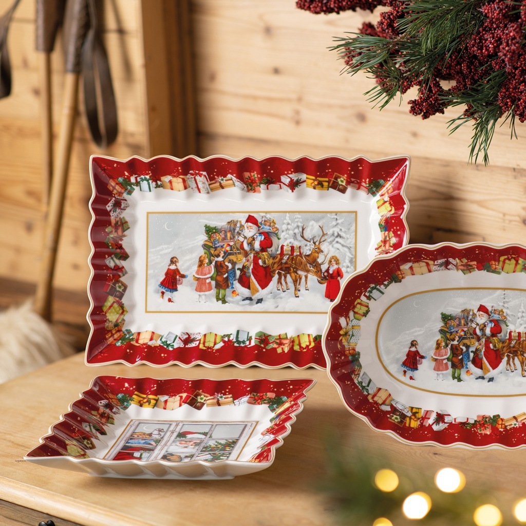Villeroy & Boch bļoda, kvadrātveida, Ziemassvētku rotaļlietu fantāzija – 1 gab.