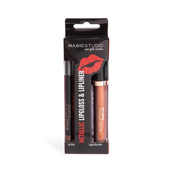 Metallisk Lipgloss & Lipliner| 1 PC