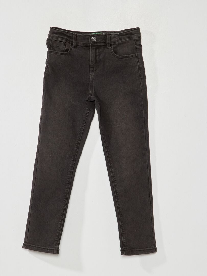 Milieuvriendelijke slim fit jeans - ZWART