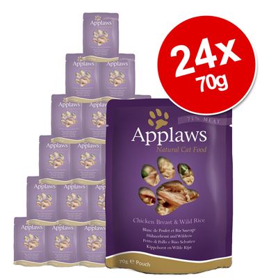 Applaws Adult Cat zakjes in bouillon 24 x 70 g
