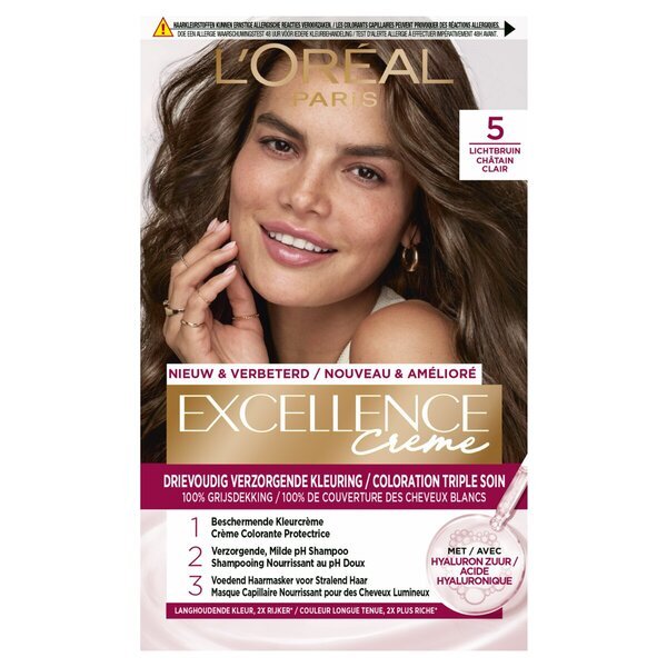 L'Oréal Paris Excellence Crème 5 svetlo rjava permanentna barva za lase