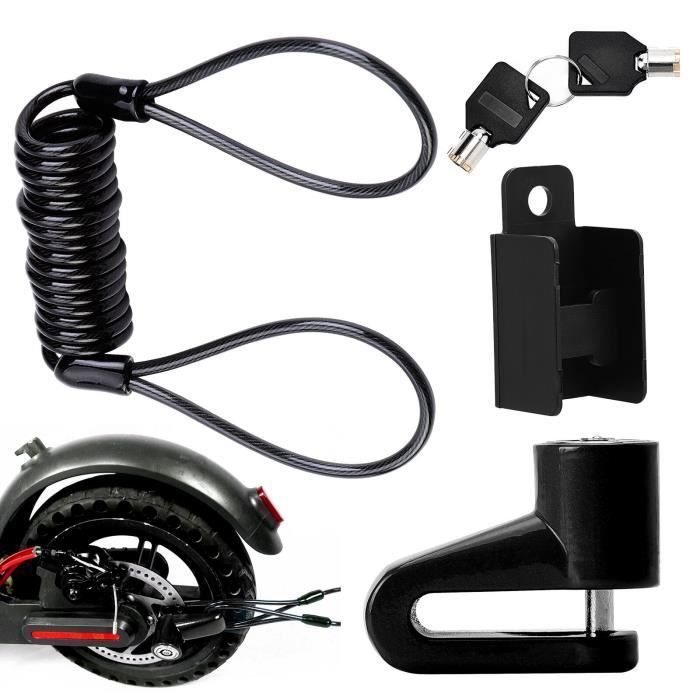 Candado antirrobo para scooter, motocicleta, bicicleta, candado de freno de disco con cable de retroceso para el patinete eléctrico Xiaomi M365-P.