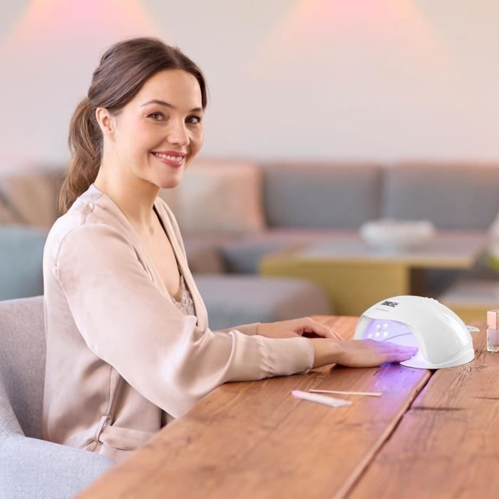 Lámpara de uñas 2 en 1 - MEDISANA - ND 880 - LED y UV - Pantalla - Temporizador - Sensor de encendido/apagado automático - Blanco