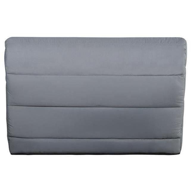 Panca trasformabile BZ DUNLOPILLO - 2 posti - Tessuto grigio - L 140 x H 94 x P 55 cm - PEARL