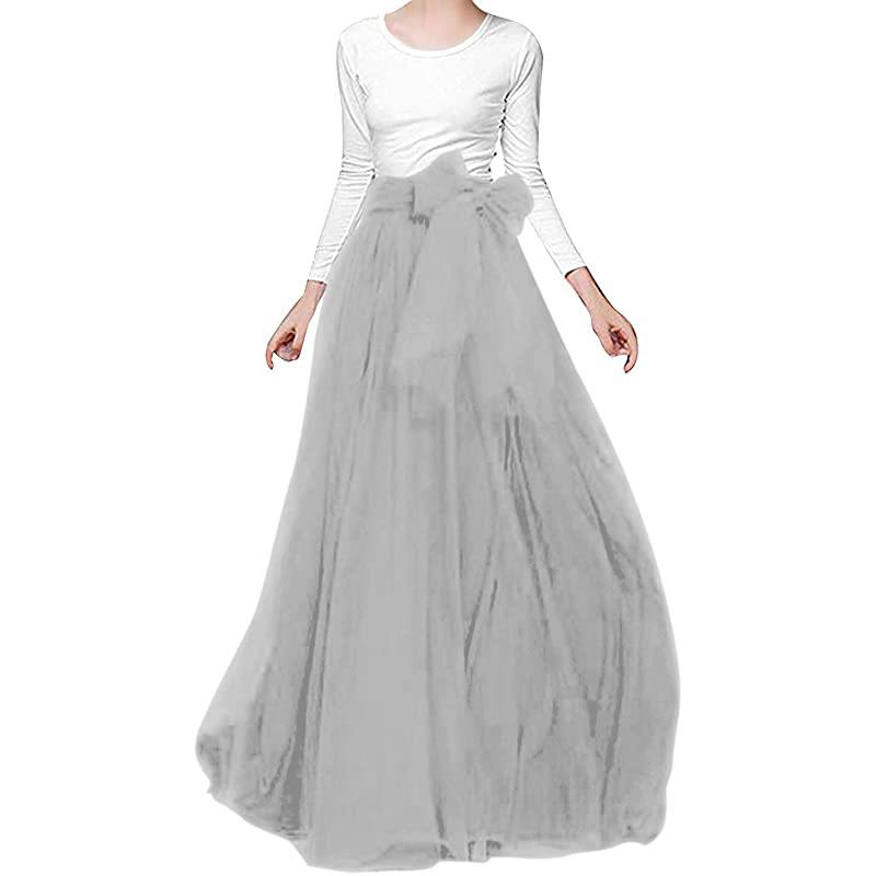 Gonna lunga in tulle da donna, ideale per matrimoni e damigelle, con cintura, perfetta per la sera del matrimonio.