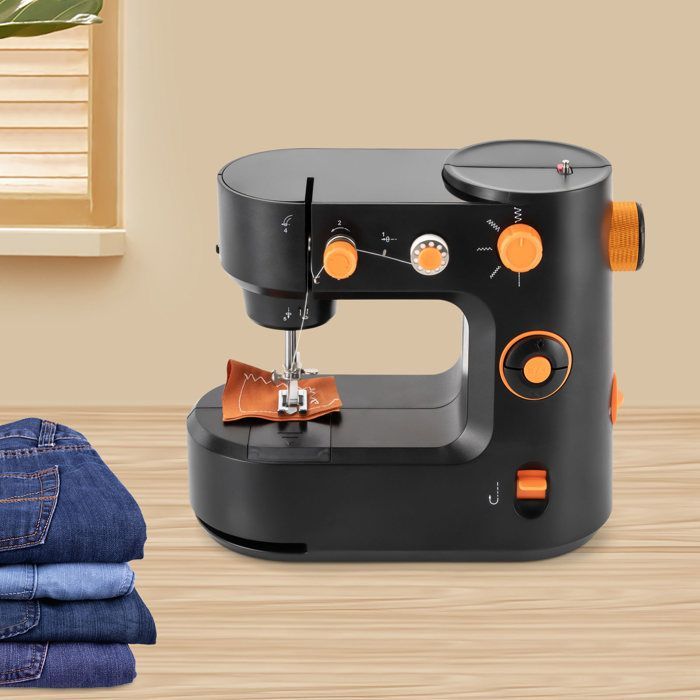 Máquina de coser eléctrica - Negra - Máquina de coser portátil - Máquina de coser doméstica - OUKANING - Mini máquina de coser